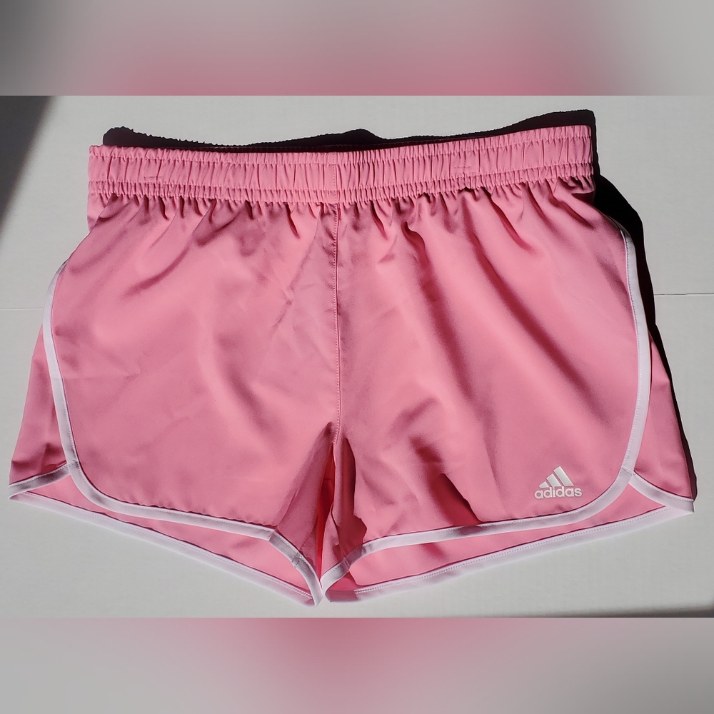 Adidas Big Kids Girls Sz XL/16+ Pink Aeroready Running Shorts